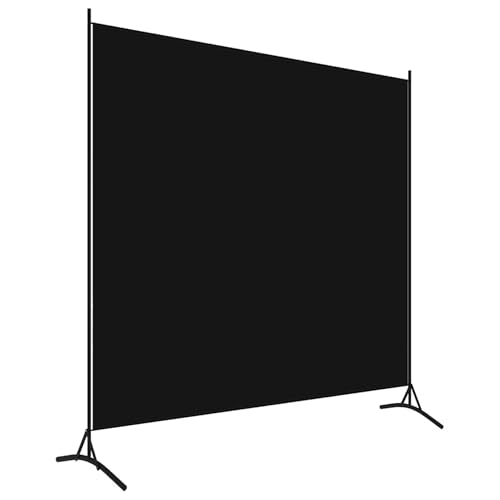 vidaXL Paravent 1 Panneau, 175x180 cm, Tissu Polyester & Structure en Fer, Noir, Écran de...