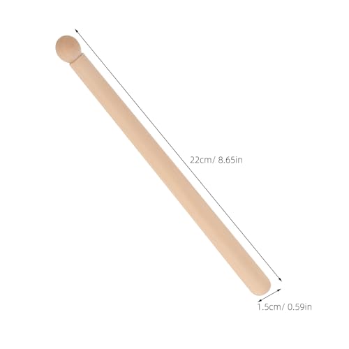 Set de 8 baquetas de madera natural con agarre antideslizante miniatura 2