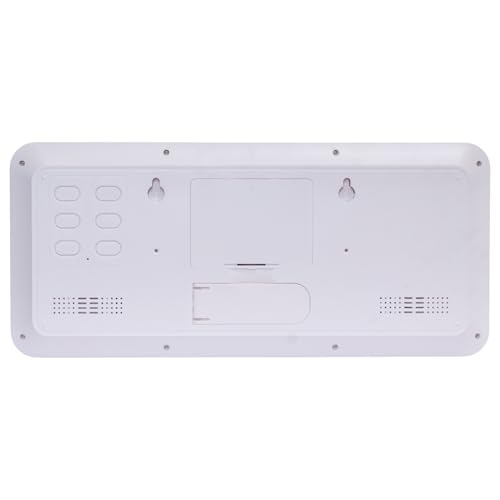 Image of Titan Large White Digital Wall & Table Clock | Big LCD Display | Day, Date & Room Temperature | Battery Operated | Modern Minimalist Design | 356x160mm | W0117PD02