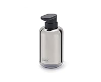Joseph Joseph EasyStore - Luxe Stainless-steel Soap Pump with fill-level window, easy-push pump head, non-slip base, refillable