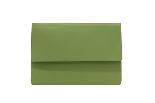 Arquivamento legal - Ref 713704 Carteira de documentos com aba de 1/2, caixa com 50, feita de manilha reciclada de peso médio forte de 250 g/m2, comporta documentos A4 e Foolscap, 35 x 24 cm, verde