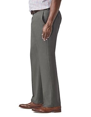 Image of Haggar Men's Cool 18 Pro Classic Fit Flat Front Casual Stretch Performance Golf Pant - Regular and Big & Tall
