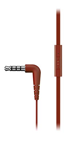 Image of Panasonic RP-TCM130GER Wired in Ear Earphone with Mic (Red)