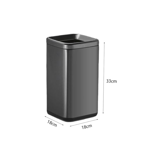 Caneca de basura redonda de acero inoxidable para interior miniatura 2