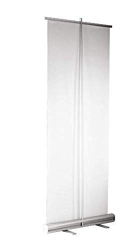 Image of Aluminium Roll up Banner Standee (Without Flex) | 6 ft x 3 ft | Silver Color | Ideal for Advertising, Trade Show, Marketing Activities, Exhibitions, Events and Occasion. (Pack of 2)