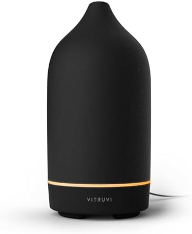 Vitruvi Stone Diffuser, Ceramic Ultrasonic Essential Oil Diffuser...