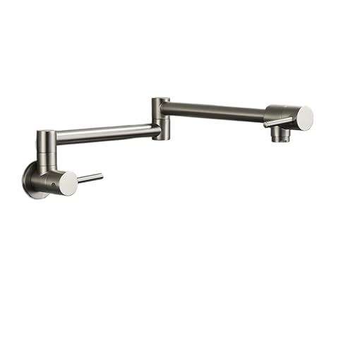 Robinet de cuisine mural eau froide buse rotative 360 double commande