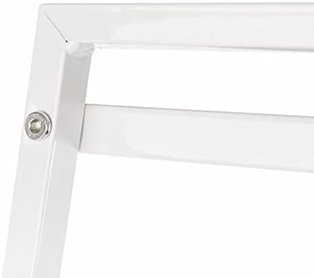 4 Tier Ladder Bookshelf, 24 Inch Width Free Standing Shelf, Bookcase Shelf Storage Rack Organizer, Industrial Book Shelves for Home Office, Living Room, Kitchen, Black Wooden Shelves (White)