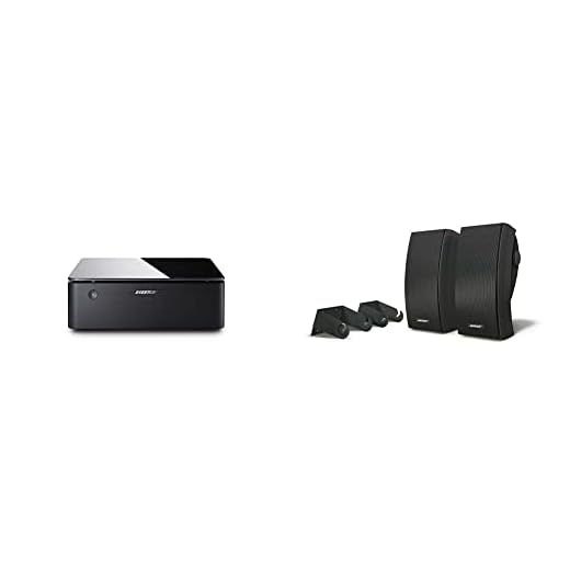 Bose Music Amplifier – Speaker amp with Bluetooth & Wi-Fi connectivity & 251 Environmental Outdoor Speakers - Black