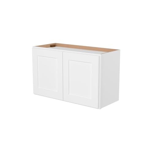 Image of Furinno Shaker Wall Kitchen Cabinet, Ready to Assemble, 12 D x 30 W x 18 H, White
