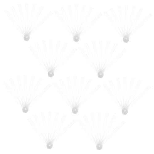 NUOBESTY 10piezas Mango De Abanico Plegable Transparente Empuñadura De Plástico Para Diy Repuesto Para Hacer y Reparar Para Manualidades Caseras