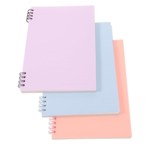 SOPOTUTU 3個 莫?迪スパイラルノート冊 厚手紙 耐久性カバー付きパーソナルジャーナル 学生 オフィス向けプランナー メモ帳