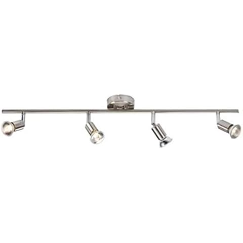 Knightsbridge GU10 Quad Bar Spotlight in Brushed Chrome Cover