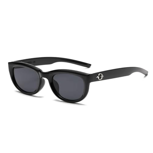 Lunettes de soleil rétro ovale UV400 mixte petite monture vintage tendance