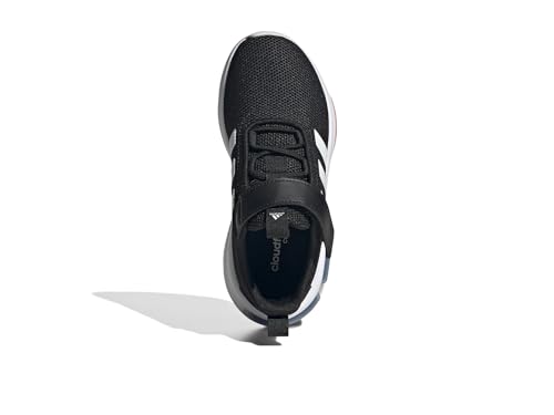 adidas Racer TR23 Elastic Lace & Strap Sneaker, Black/White/Solar Red, 5.5 US Unisex Big Kid3