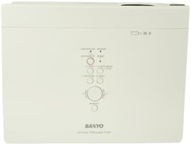 Top view of Sanyo PLC-WXU700A projector showing control panel buttons.