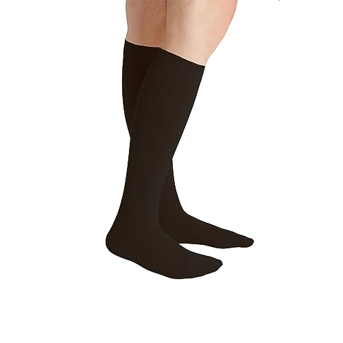 Image of Juzo Soft 30-40 mmHg Compression Stockings, Knee High, Silicone Band, Closed Toe | Compression Socks for Women / Men for Severe Varicosities & Edema, Orthostatic Hypotension, Post-Op