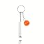 Orange Cricket Ball Keyring