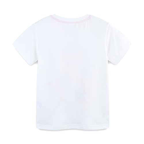 Image of Toddler Girls Short Sleeve T-Shirt 100% Cotton Crew Neck Top Holiday Sweatshirt 3 Pack