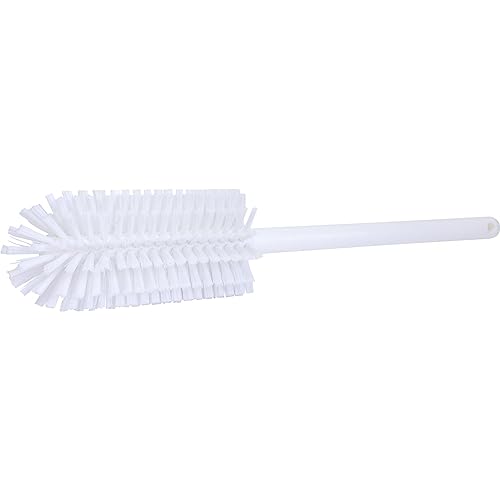 Image of SPARTA Large Water Bottle Brush Ideal for Wide-Mouth Jars, Bottles and Tumblers, Dishwashing Tool with Handle for Home and Commercial Kitchens, Plastic, 16 Inches, White