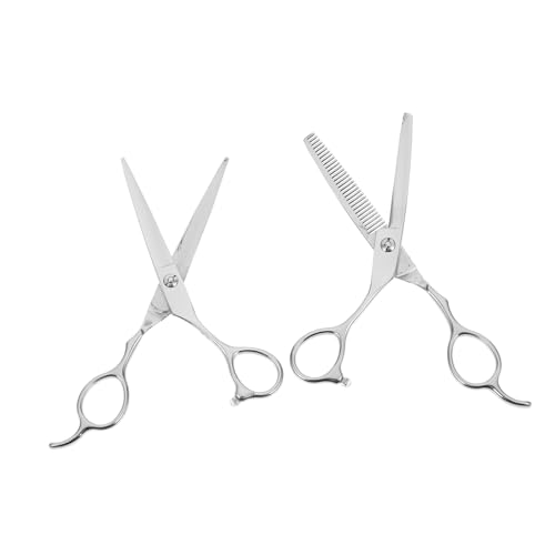 Ciseaux de coiffure en acier inoxydable avec poignée ergonomique Beavorty 2 pièces