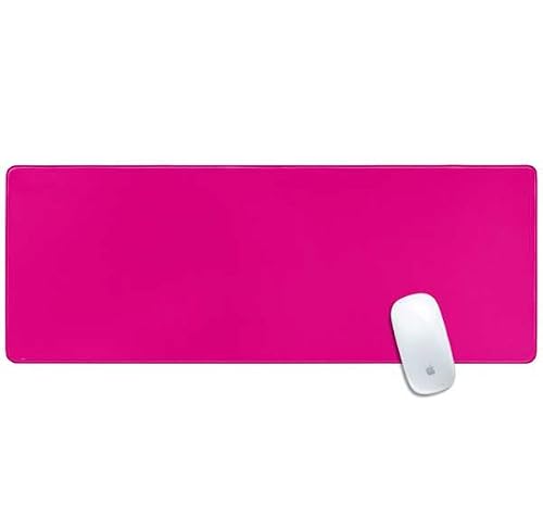 Skinit Large Gaming Mouse Pad - Magenta Solid Design with Stitched Edges, Waterproof, Non-Slip Rubber Base, Desk Mat for Keyboard & Mouse, 31.5" x 11.8" inches