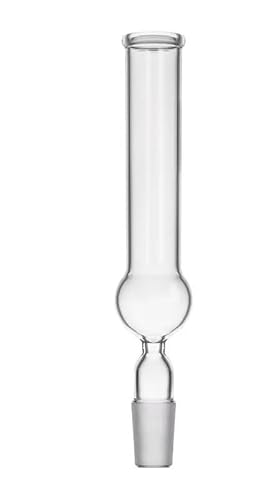 Tubo de secado de vidrio borosilicato tipo enchufe: recto con extremos esféricos apto for uso en laboratorio