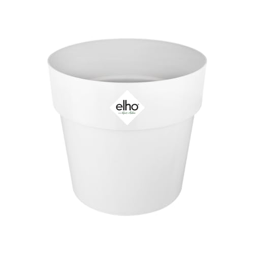 elho B.for Original Round 14 - Flower Pot for Indoor - 100% Recycled Plastic - diameter 13.7 x H 12.5 cm - White/White