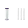 Aquasana EQ-PFC.35 Replacement Post Whole House Water Filter Systems, 1 Count (Pack of 1), White & EQ-303-20 20 inch 3-Pack Water Filter, White