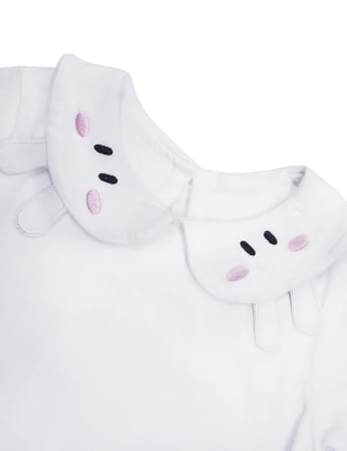 Image of Toddler Kids Girls Cute Shirt, Cat Bunny Embroidered Long Sleeve T-Shirt