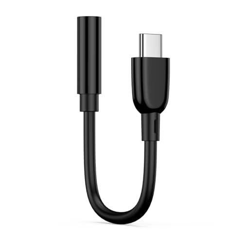 USB C to 3.5mm Audio Headphone Adapter for Samsung Galaxy S25 Edge A17 A56 A36 A26 A16 A55 A35 A25 S24 Ultra S23 S22 S21 A54 A53, Type C to Aux Cord Jack Dongle Adapter for iPhone 17 16e 16 15 Pro Max