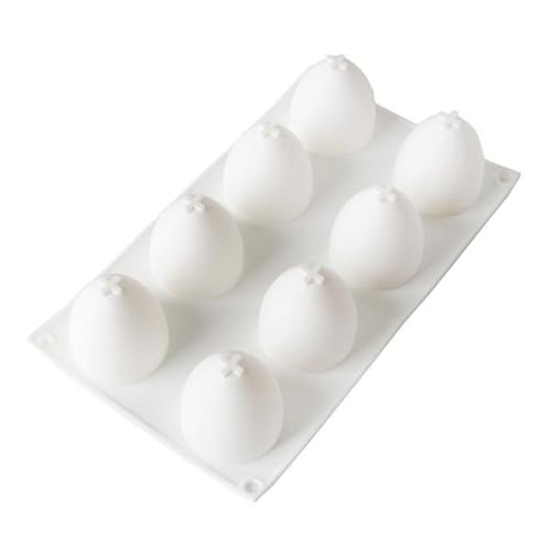 Moldes de huevo de silicona Pascua Estereo 8 Moldes de huevo Diy Moldes de mantequilla de mantequilla