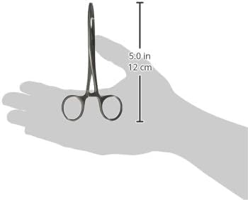 Miniatura 4 de Mars - Extractor de pelo profesional y hemostático, puntas redondeadas, acero inoxidable de grado quirúrgico y mecanismo de bloqueo, 4.5 pulgadas de