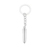 xuanhang Cool Bullet Keychain for Women Men Guys,Silver Bullet Charm Keychains Accessories Gifts For Key Ring,Backpacks,Bag Tag