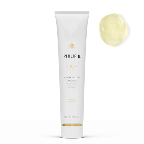 PHILIP B Styling Gel 6 oz. (178 ml) | Soft-Hold Hair Gel Enhances Body and Texture for Definition and Curl