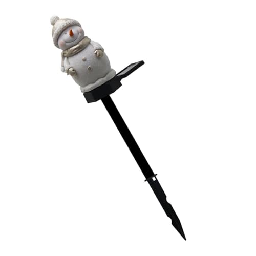 TOYANDONA Lámpara Solar de Muñeco de Nieve para Jardín Luz de Césped LED Decorativa Poste para Exteriores Resistente y Fácil de Instalar Adecuado para Patio y Césped Adorno de Luz