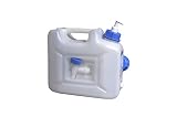 hünersdorff | 816510 Hygiene Kanister | 12l Wasserkanister inkl. 250ml Seifenspender + Ablasshahn | natur