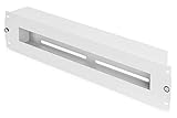 DIGITUS Hutschienenträger m. Abd, 2HE, 128 x 483 x 61 mm inkl. DIN Rail, grau (RAL 7035), DN-97678