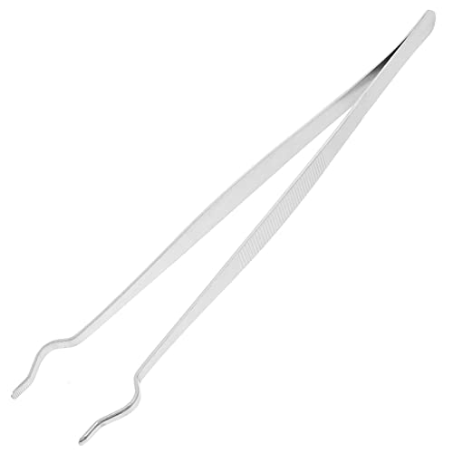 1pc Test Tube Clamp Metal Test Tube Plier Spatulas Tube Clip Experiment Forceps Metal Clip Non-Magnetic Stainless Steel Curved