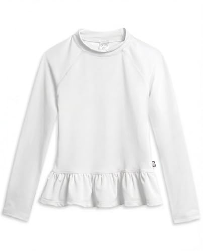 Image of City Threads Girls Long Sleeve Rashguard UPF 50+ Made in USA, Girls' Rash Guard Shirts with Sun Protection