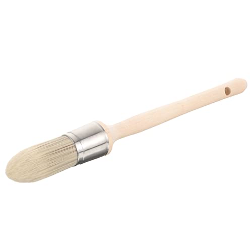 SOIMISS Pennello da Pittura con per e Bordi Strumento Professionale per Verniciare e Finiture Pennello Tondo per Pittura con Setole Alta per Lavori Pulizia e Finitura Casa