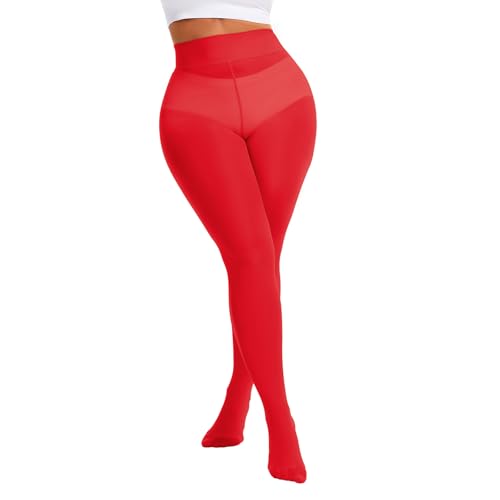 Image of American Trends Plus Size Tights for Women Semi Opaque Stockings High Waist Pantyhose Nylons Soft Stretchy Tights