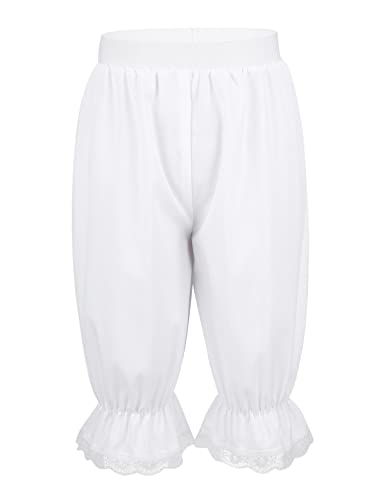 Kids Girls Lace Trim Bloomer White Pantaloon Pettipants Retro Victoria Dress Underpants Shorts
