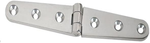 S3430C 6 in. HD Stamped Stainless Steel Strap Hinge Silver