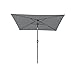 Produktbild paramondo parajuna Sonnenschirm Kurbelschirm Knickbar, Stabiler Stahlmast, wasserabweisende Bespannung, Rechteckig, 2,3 x 1,3 m, Grau