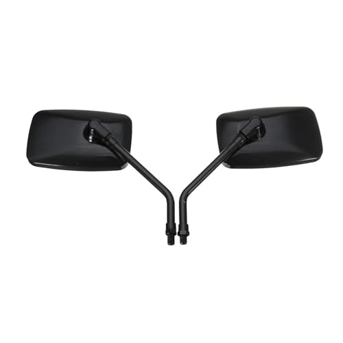 Par de espejos retrovisores universales de 10 mm con rosca negra para moto y scooter