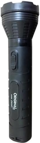 Lanterna LED Recarregável Camping, 3W Bivolt, Preta, Luz Branca 2 Estágios, Alcance 100m, para Camping e Emergências