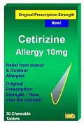 CETIRIZINE CHEW TABS 10MG**SAN Size: 30