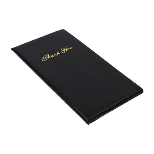 Romisbaba Schwarzes Gäste-Scheckbuch mit goldenem 'Thank You'