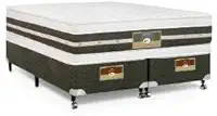 Cama Box + Colchão Castor Casal Silver Star Air Double Face Hibrido 138x188x61cm